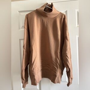 ALO Yoga Women’s Tan Hazy Mockneck Pullover Size Large